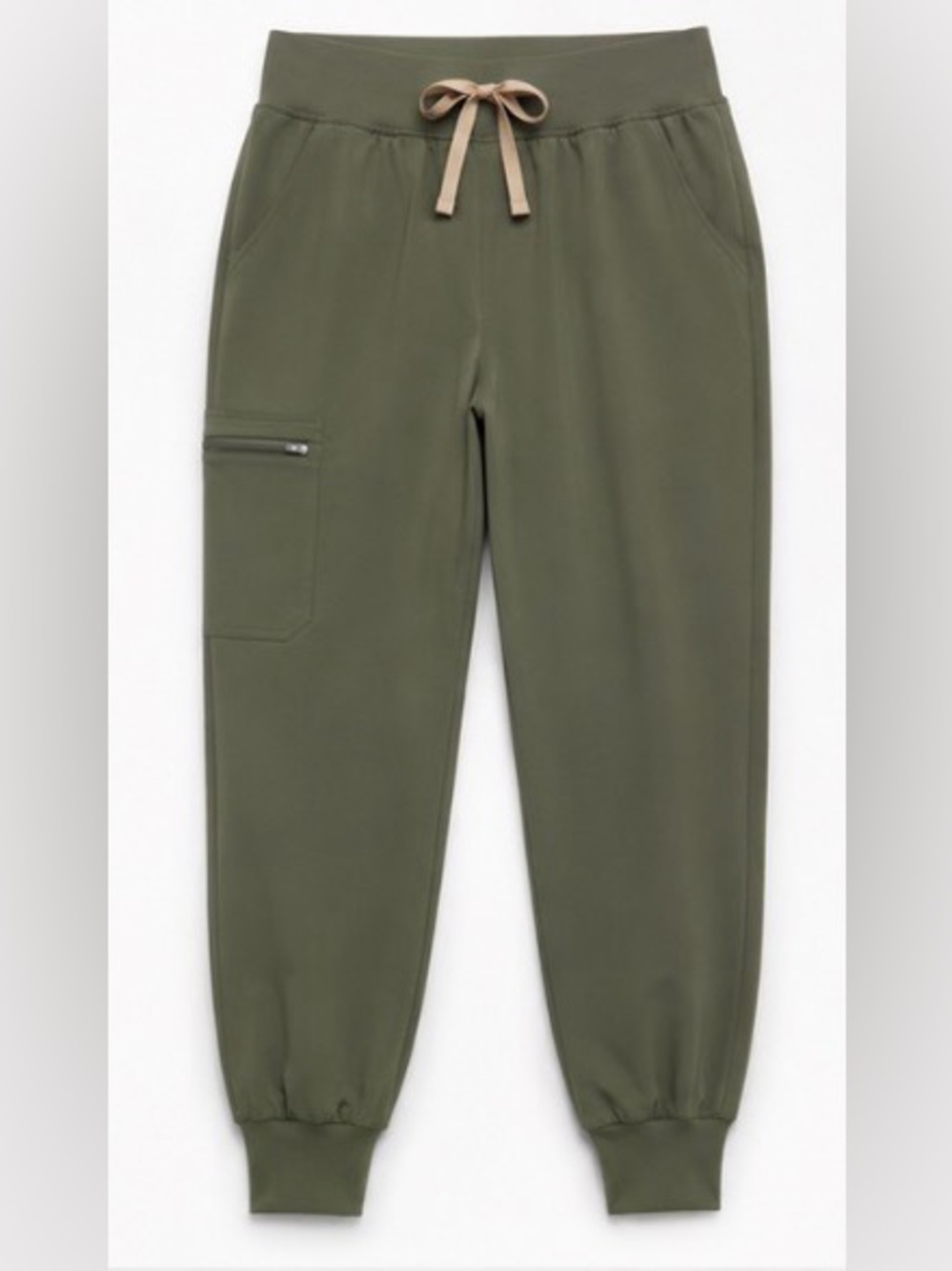 FIGS HW Zamora Jogger Scrub Pants Olive Green XL NWOT Technical Collection